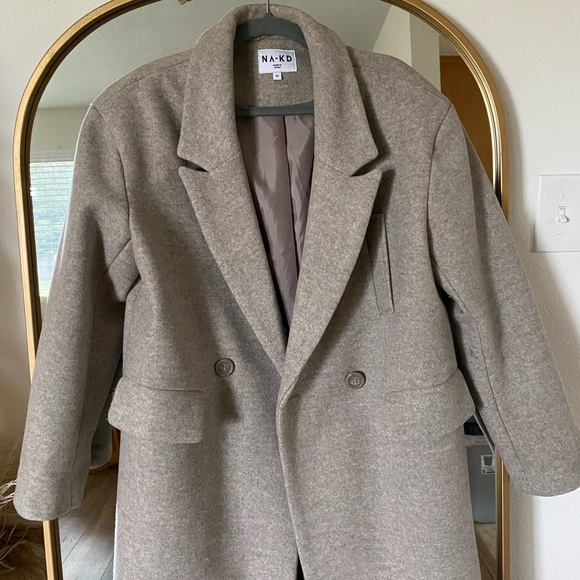 NA-KD Oversized Wool Blend Coat - Picture 4 of 7